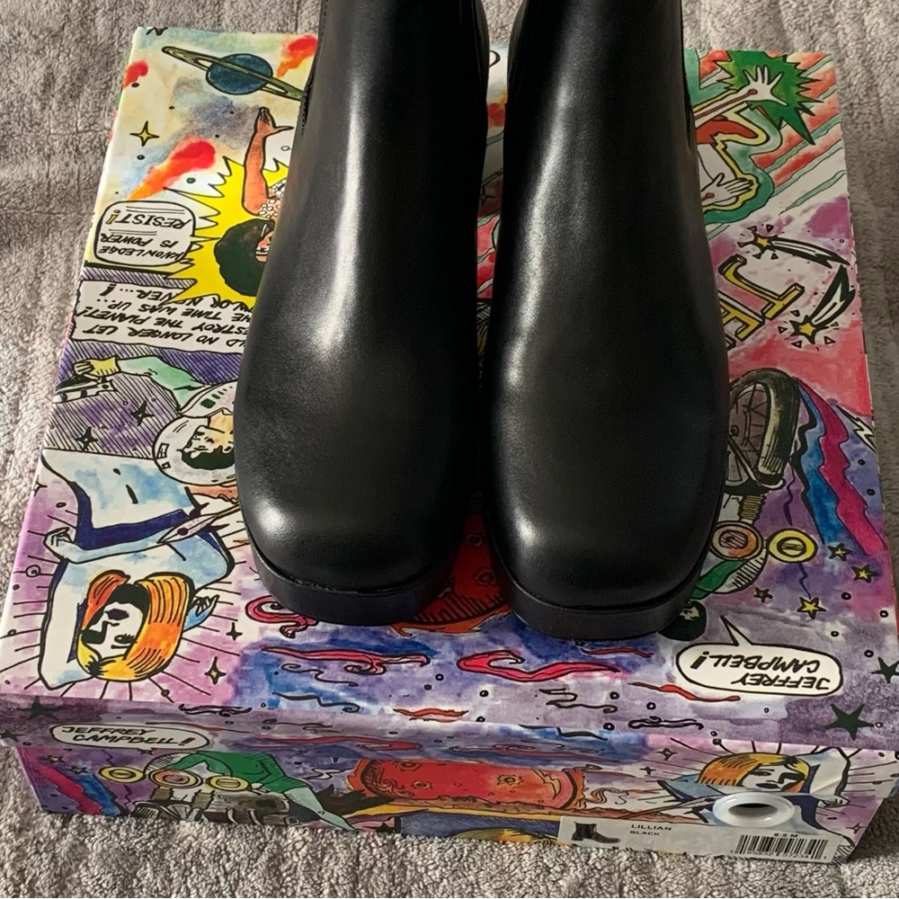 🖤NEW🖤Jeffrey Campbell Platform heeled leather booties 2” heel..1” platform